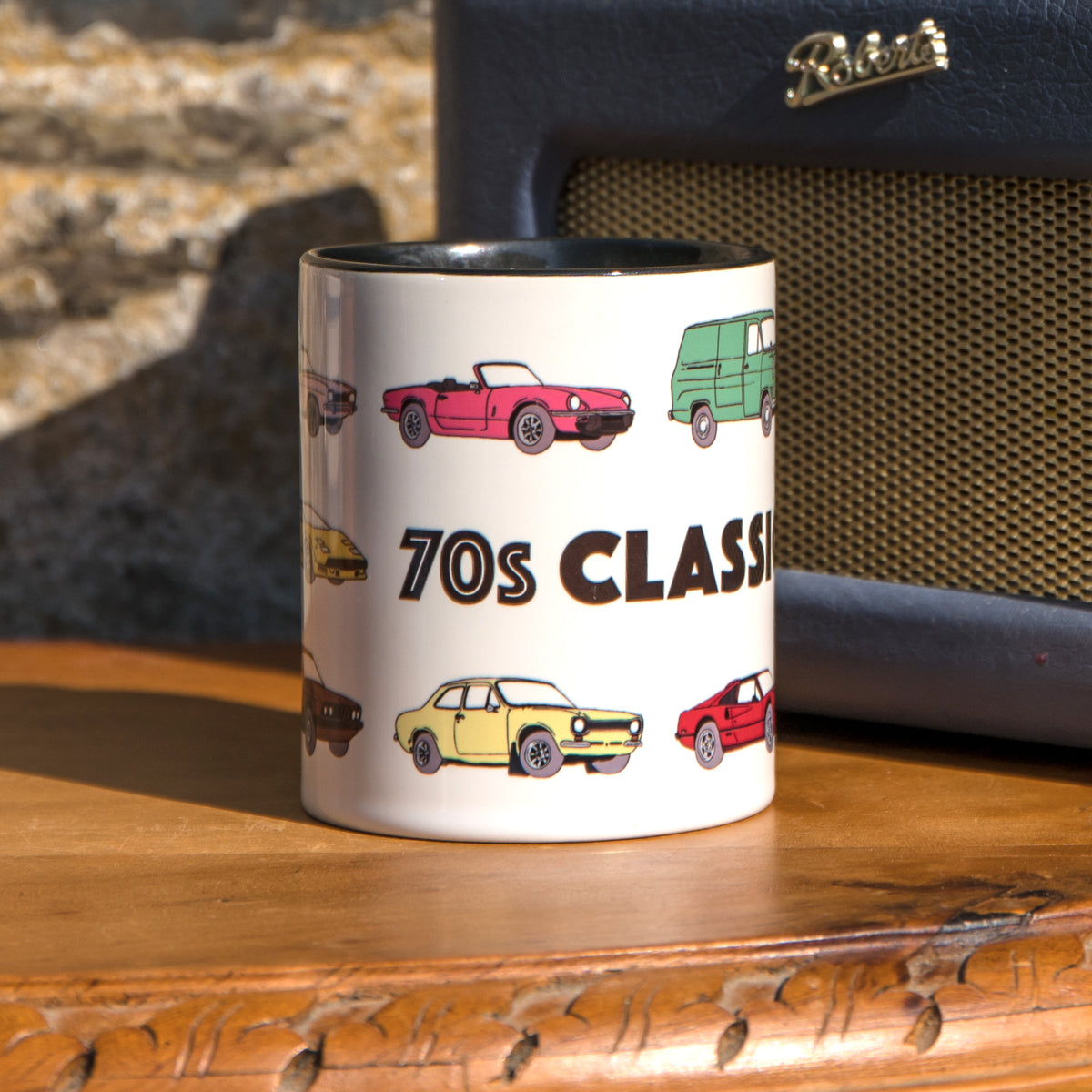 80s Classic Movie Cars Coffee Mug